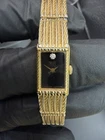 Seiko Women's Vintage Black Dial Tank Watch 2e20-5269 with Diamond Accents