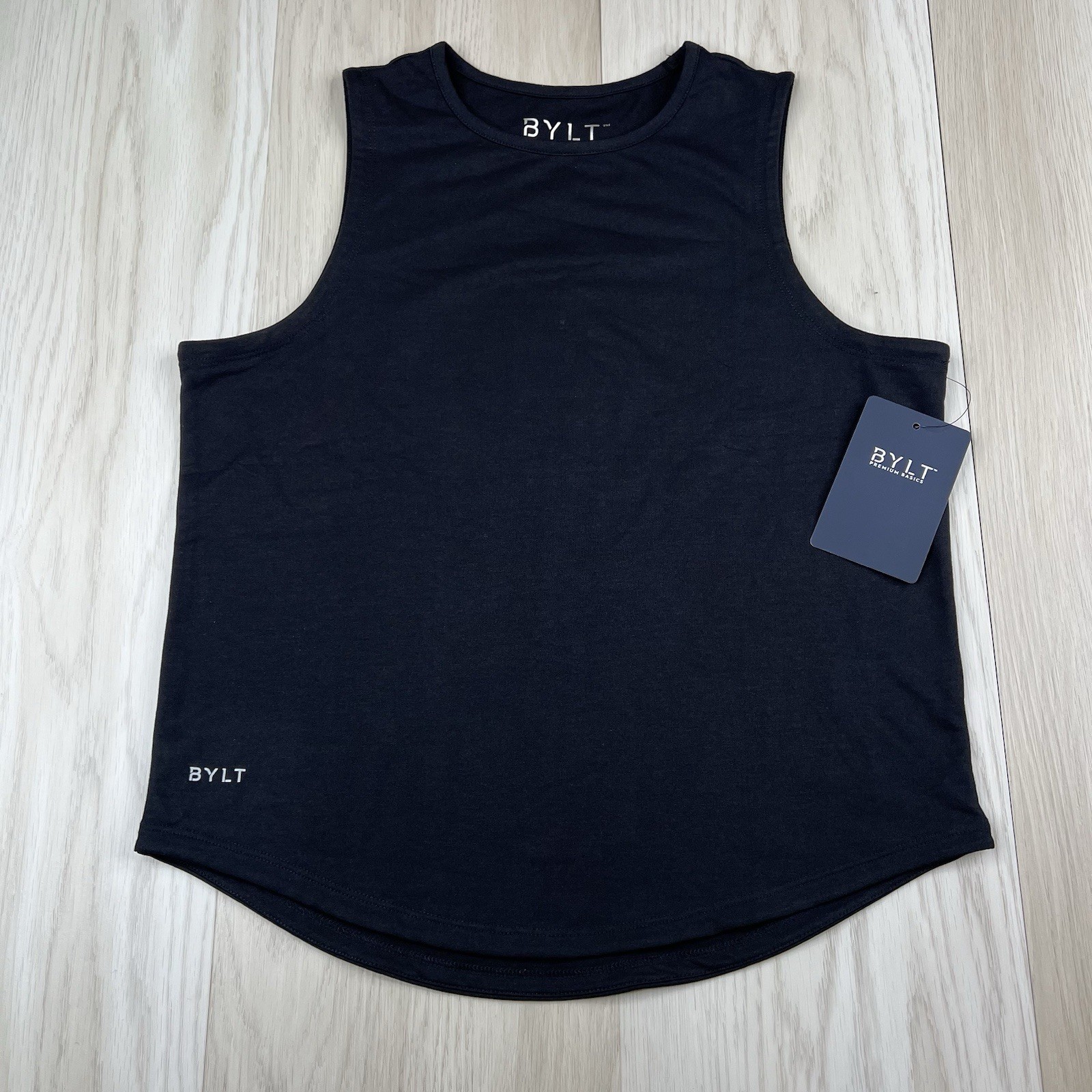 Bylt Drop Cut Tank Top Women’s Size S Small Black NWT