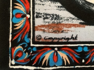 NOS Vintage David Mann Ghost Easy Rider Tapestry Wall Art 56 x 34