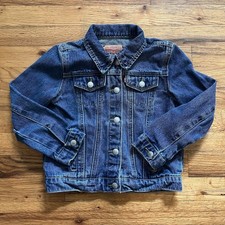 Levi's Denim Trucker Jean Jacket Girls Size 6 Medium Wash Blue Cotton 4 Pockets