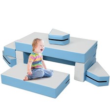 Goplus 4-in-1 Crawl Climb Foam Shapes Playset Softzone Toy Toddler Preschoolers