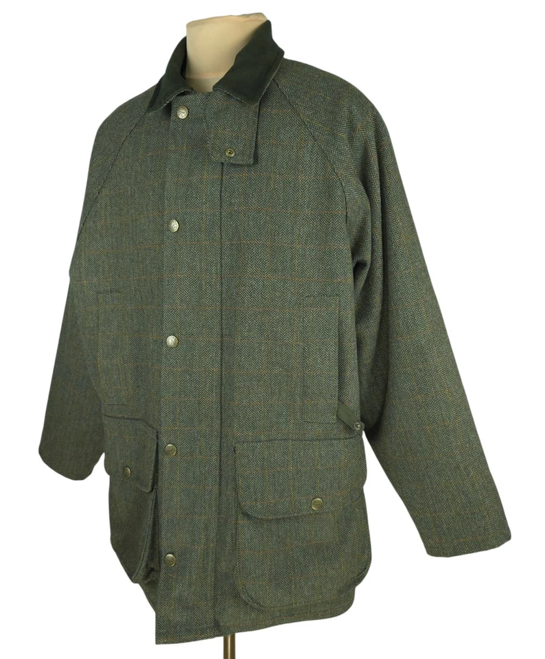 Hoggs of Fife Mens Green Wool Blend Hunting Shooting Tweed Jacket Coat Size XL - Image 4 of 4