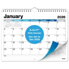 Dunwell 8.5x11" Wall Calendar 2026, Use January to December 2026, Use Hanging...