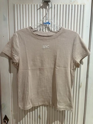 Gestreiftes Beiges H&M Top, Gr. 146/152, Gebraucht, Neuwertig - Bild 1 von 4