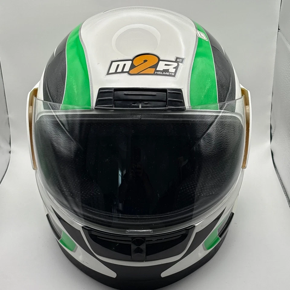 Casco de motocicleta M2R vintage años 90 talla grande - nuevo en caja original - granero encontrar Foto 2 de 4