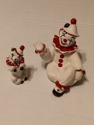 Ceramic Arts Studio Clown & Poodle Figurine Pair Betty Harrington 1950s Original