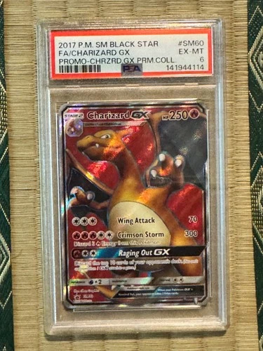 Pokemon TCG - Black Star - Charizard Gx - SM60 - Full Art Promo PSA 6