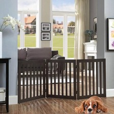 Free Standing Dog Gate Portable Dog Fence 3 Panel Indoor 24" H Pet Kids Barrier