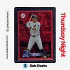 2025 TOPPS ARCHIVES #199 AARON JUDGE 1996 DESIGN HOT RED FOILBOARD /50