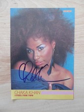 Chaka Khan autograph signed 10x14 cm popcorn star card