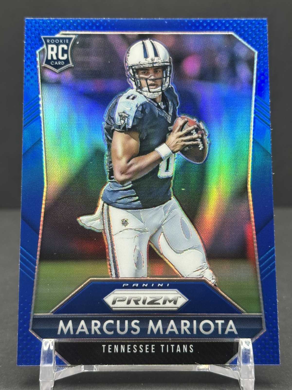 2015 Panini Prizm MARCUS MARIOTA Rookie "Blue Prizm" RC #264 SSP TITANS!