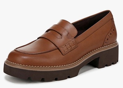 Vionic Womens Fillmore Slip On Lug Loafer Brown Sz 10