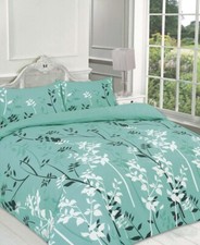 Luxury Reversible Floral Duvet Quilt Cover Bedding Set Single Double King  NZ