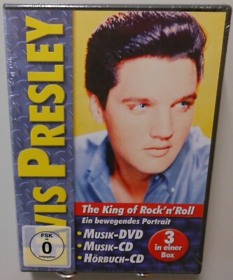 Elvis Presley 1x DVD und 2x CD Fan Box The King Of Rock´n´Roll Portrait #T71