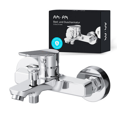 Badewannenarmatur mit Auslauf, Mischbatterie Badewanne, Brausebatterie AM.PM Hit