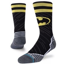 NWT Medium M 6-8.5 Stance Batman Dark Knight DC Crew Feel360 Socks INFIKNIT MD