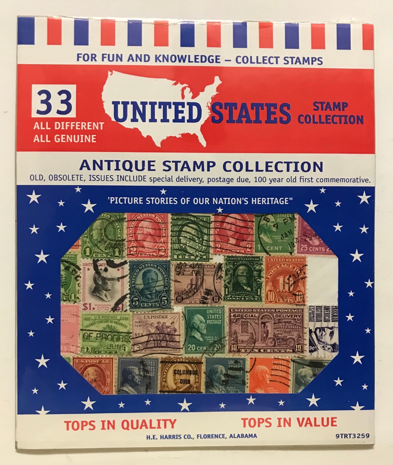 ANTIQUE STAMP COLLECTION 33 DIFFERENT U.S. STAMPS OLD OBSOLETE