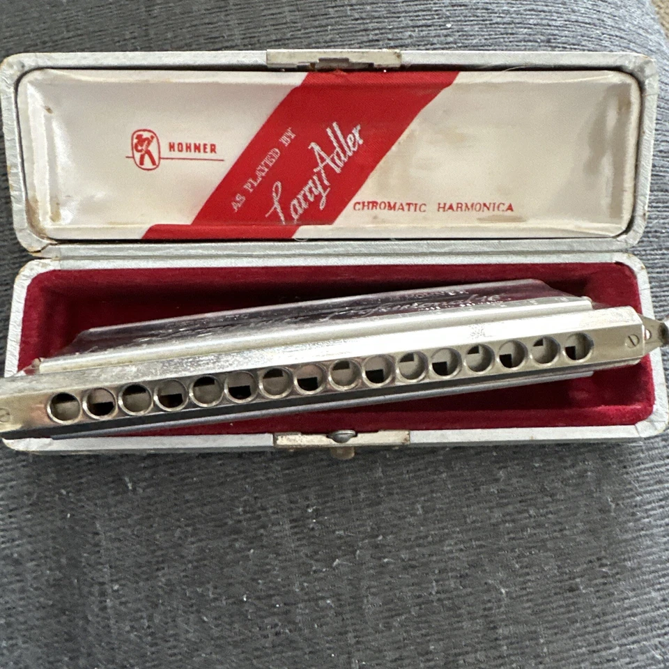 Vintage Hohner Larry Adler Professional Chromatic Harmonica 16 Holes Key Of C - image 3 of 4