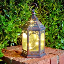Hanging LED Firefly Garden Lantern Moroccan Style Light Outdoor Decor Battery