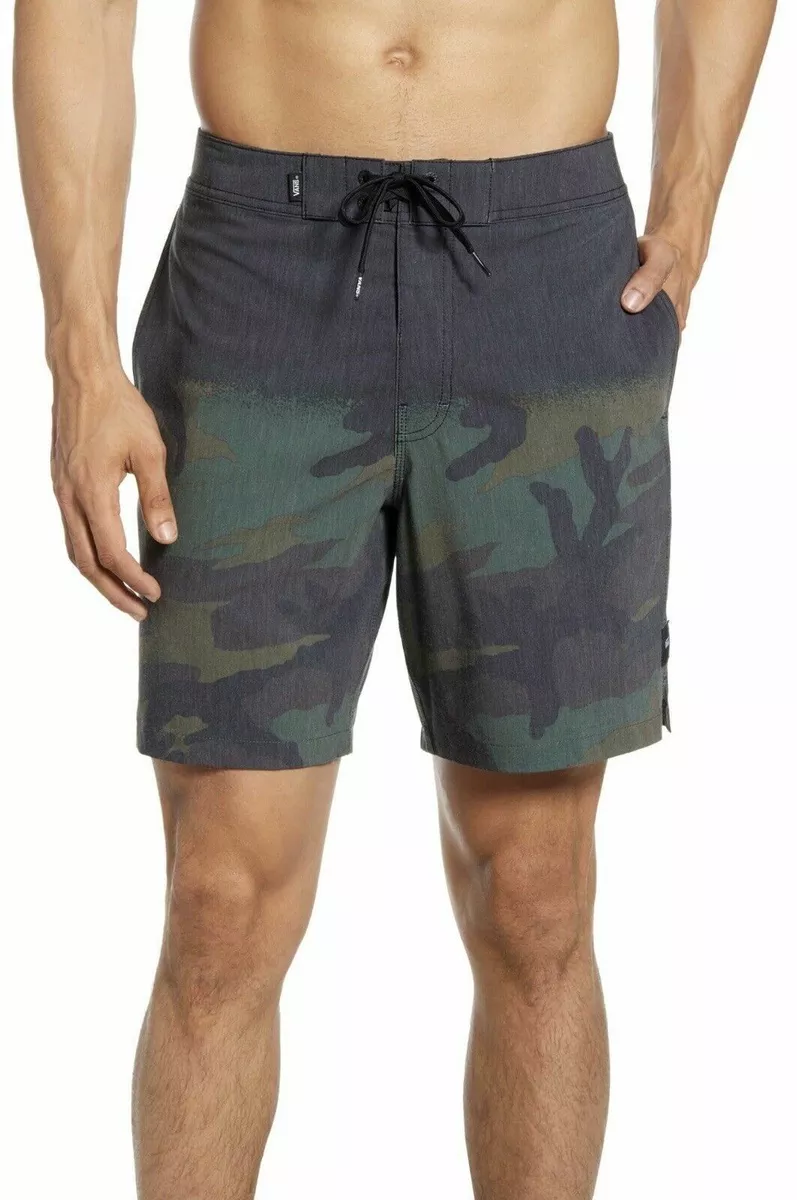 Vans Off the Wall Newland Camo Print Boardshort Swim Trunks Surf size 29 NWT NEW