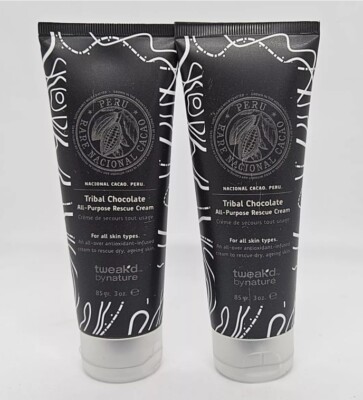 TWEAKD BY NATURE TRIBAL CHOCOLATE ALL-PURPOSE RESCUE CREAM 2 X 3.0OZ 2 PCS.