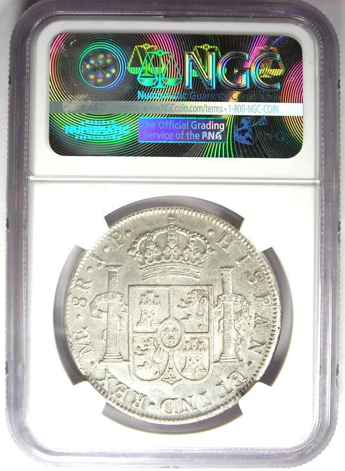 1806 Peru Charles IV 8 Reales Silver Coin 8R - NGC Uncirculated Detail (UNC MS) - Image 3 of 4