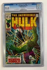 INCREDIBLE HULK #123 Marvel, CGC 9.0. Fantastic Four and Leader appearance.