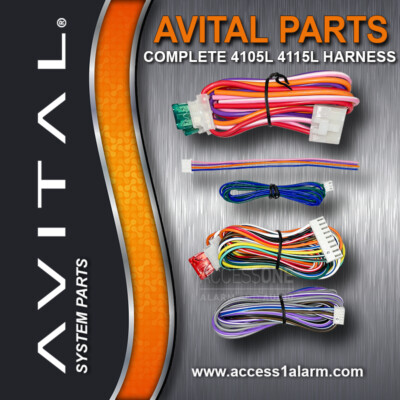 Avital 4105L or 4115L Remote Start Complete Replacement Wiring Harness