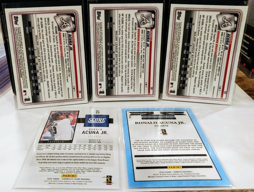 2020 Ronald Acuna Jr Lot Bowman Chrome X3 + Score + Diamond King - Bild 2 von 2