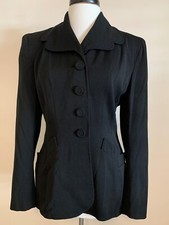 Fabulous Vintage 1940s Millard Livingston Bros. San Francisco Black Suit Jacket