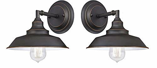 Hill Oil Rubbed Bronze Finish With Metal Shade (2-light Wall Fixture)