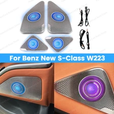 For Mercedes S-class W223 64 Color Door Interior LED Ambient Light Speaker Cover
