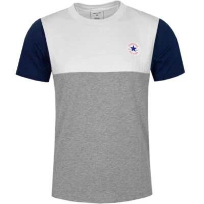 Converse All Star T-Shirt Kinder Classic Vintage Chuck Taylor weiß/grau/blau WOW - Bild 1 von 4