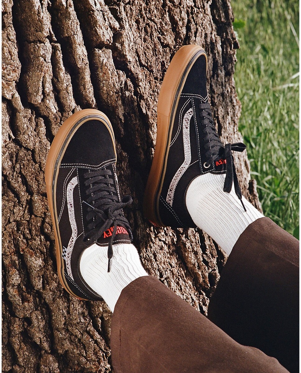 Man Vans x Hockey Old Skool Skate Shoes Black Snake 100