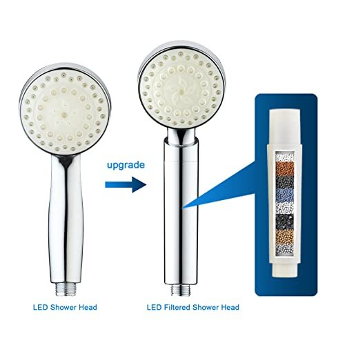 KAIREY Led Shower Head 7 Color Light Change Automatically Handheld ...