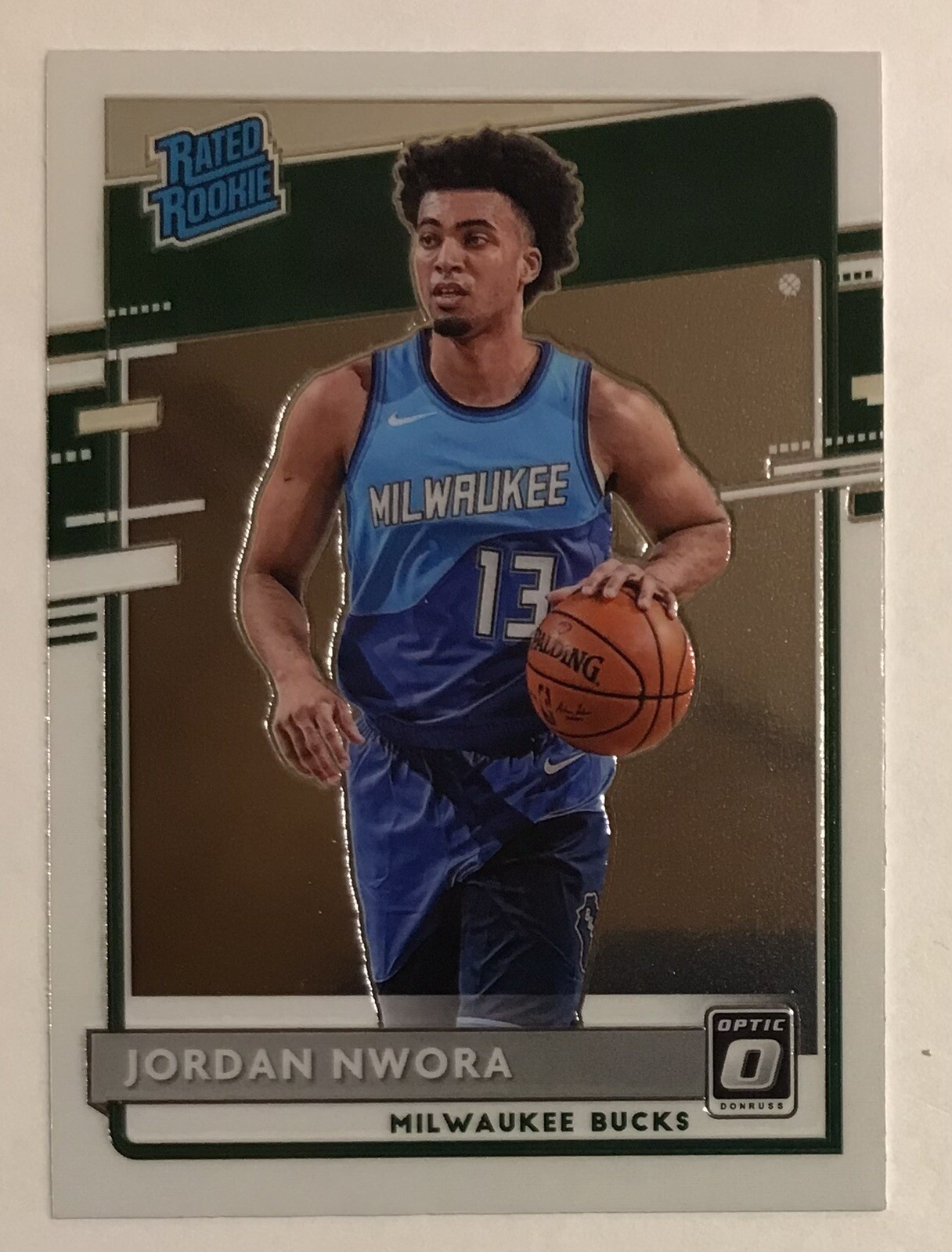 2020-21 Panini Donruss Optic Jordan Nwora Rated Rookie RC #189 Milwaukee Bucks