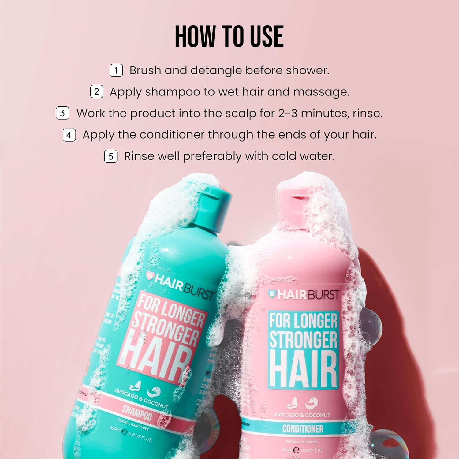 HAIR BURST Shampoo and Conditioner Set SLS Free Hair Growth
