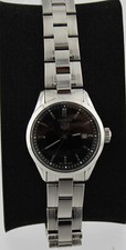 WV1414.BA0793 Tag Heuer CARRERA Ladies Swiss Quartz Black Dial Watch & Box 3