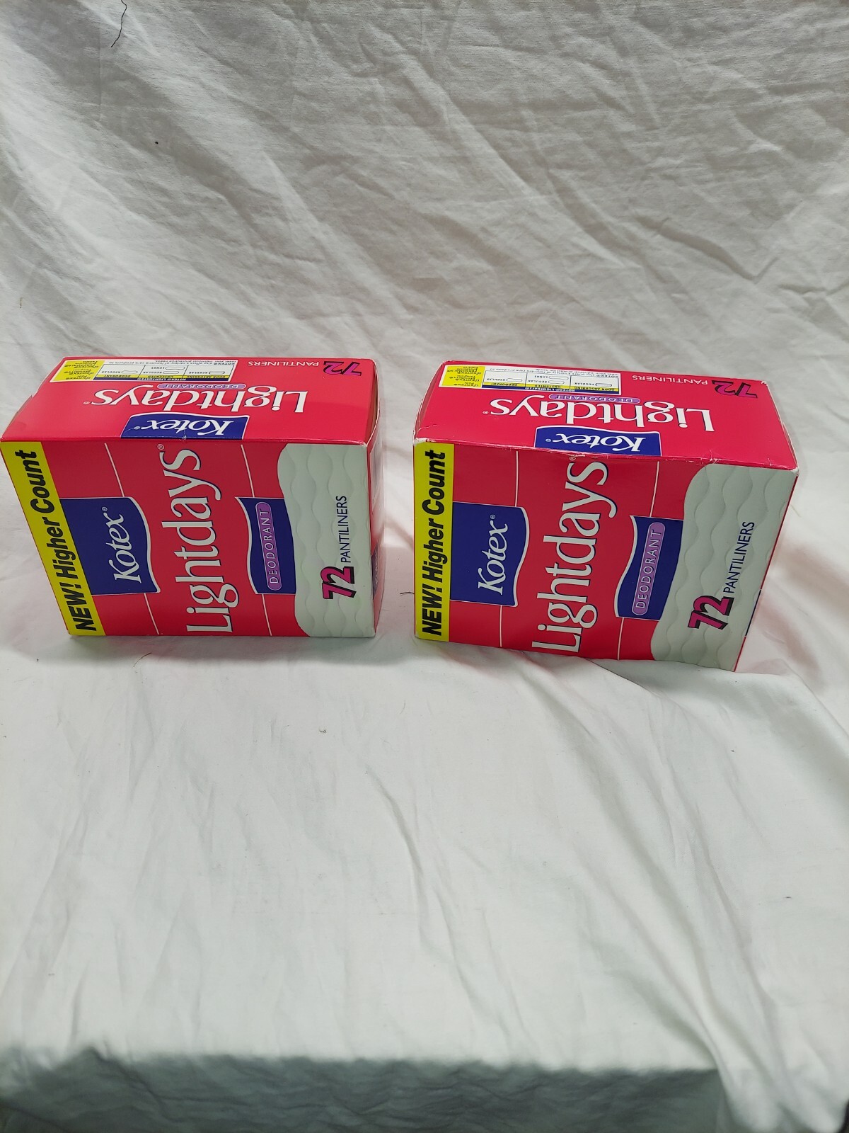 Kotex Lightdays Deodorant 72ct Pantyliners 2 Boxes Vintage 1998 