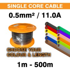 0.5mm� Single Core Automotive Cable 11.0A - 1m 50m 100m & 500m lengths
