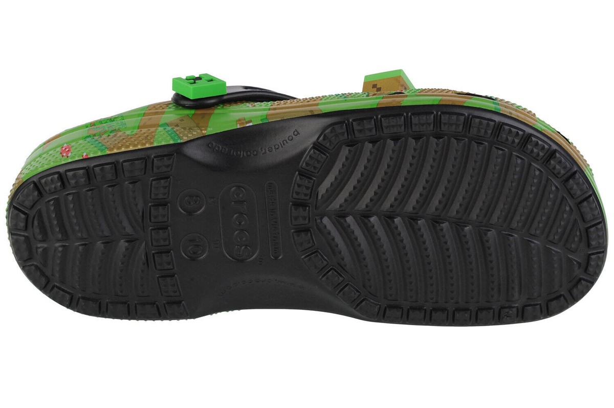 NWT Crocs Elevated Clog Minecraft Grass Block  GREEN/MULTI Crocs Minecraft Elevated Clog 208472 – World of Clogs main image 2