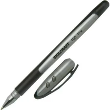 SKILCRAFT Ballpoint Stick Pen Rubber Grip Fine Pt Black  NSN4220312