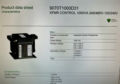 #ad Schneider Square D Industrial Control Transformer $150.00