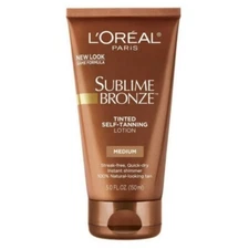L'Oreal Self Tanning Sublime Bronze Medium-Deep Tinted 5 oz  (2 Tubes)