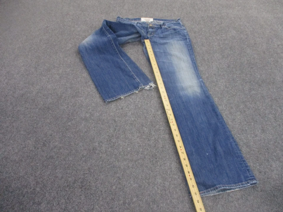 Jeans Big Star adulto 28 azul denim Liv bootcut desgastado desbotado casual feminino - Imagem 3 de 4