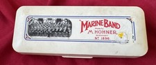 Vintage M. Hohner Marine Band Harmonica No 1896 in Original Box Key of G Germany