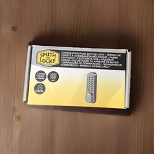 SMITH & LOCKE GREY ZINC ALLOY 4-6 DIGIT PUSH-BUTTON LOCK *UNUSED PACKAGING OPEN*