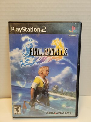 Final Fantasy X (PlayStation 2, 2001) Black Label Complete CIB - BB34