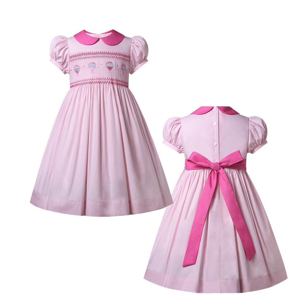Girls Pink Balloon Smocked Dress School Days Birthday Party Holiday Dress 2-12Y | eBay Girls Pink Balloon Smocked Dress School Days Birthday Party Holiday Dress 2-12Y | eBay