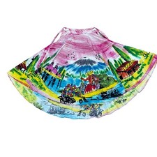 Vintage 50s Handmade Mexican Full Circle Skirt Pin Up Olvera Street Souvenir